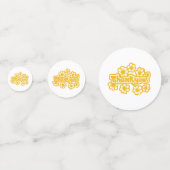 Golden Flowers Thank you! Confetti (Achterkanten)