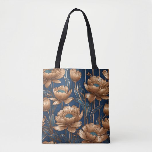 Golden Flowers Tote Bag (Voorkant)