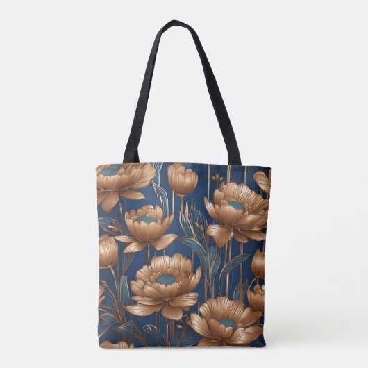 Golden Flowers Tote Bag (Achterkant)