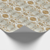 Golden  Flowers Wrapping Paper Cadeaupapier (Hoek)
