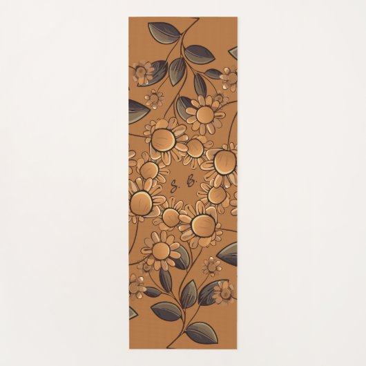 Golden Flowers Yogamat (Voorkant)