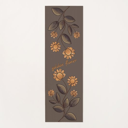 Golden Flowers Yogamat (Voorkant)