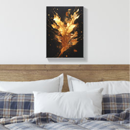 Golden flux metallic splash canvas afdruk