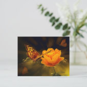 Golden Flying Butterfly Briefkaart (Staand voorkant)