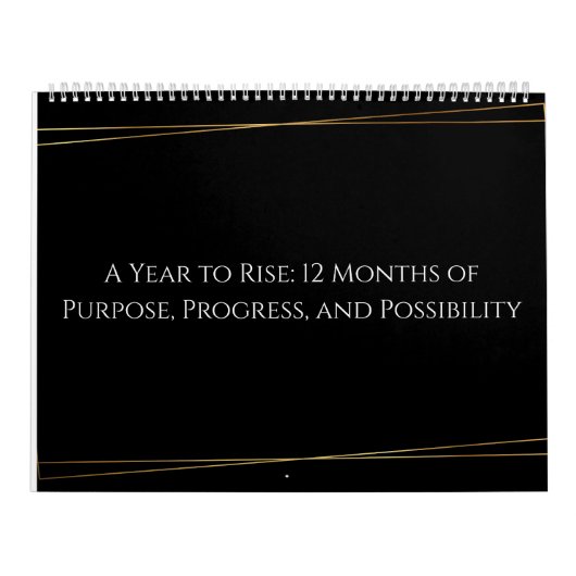 Golden Focus: Minimalist Inspirational 12-Calendar Kalender (Hoes)