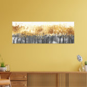 Golden Foliage Abstracte kunst Canvas Afdruk (Insitu (Woonkamer))