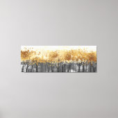 Golden Foliage Abstracte kunst Canvas Afdruk (Voorkant)
