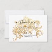 Golden Foliage Begrafenis Dank u kaart (Voorkant)