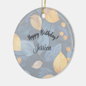 Golden Foliage Dreams Herfst Natuur Beauty Keramisch Ornament (Links)