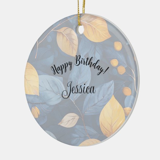 Golden Foliage Dreams Herfst Natuur Beauty Keramisch Ornament (Links)