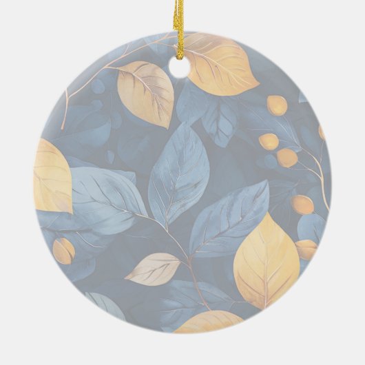 Golden Foliage Dreams Herfst Natuur Beauty Keramisch Ornament (Achterkant)