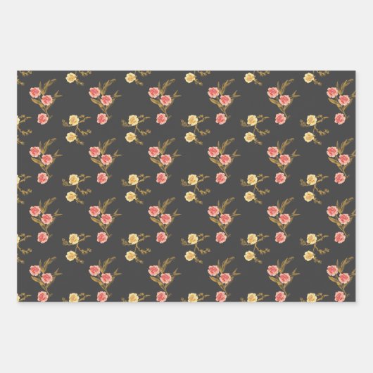 Golden Foliage en bloemen Inpakpapier Vel (Voorkant 2)