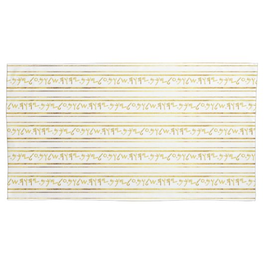 Golden Folie Ancient Gezegde Paleo Hebrew Kussensloop (Voorkant-Links)