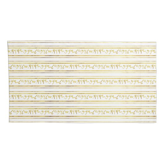 Golden Folie Ancient Gezegde Paleo Hebrew Kussensloop (Achterkant-Rechts)