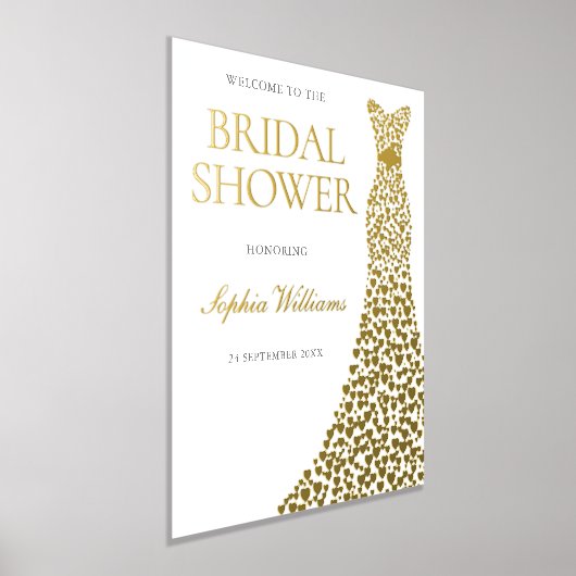 Golden Folie Dress Vrijgezellenfeest Groot Welkoms Folie Afdrukken (Laagn)