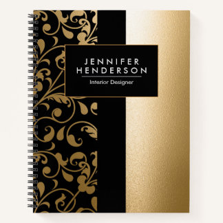 Golden Folie Floral Notitieboek