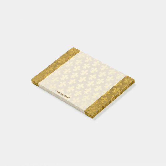 Golden folie Imperial Fleur de Lis Pattern Post-it® Notes (Schuin)