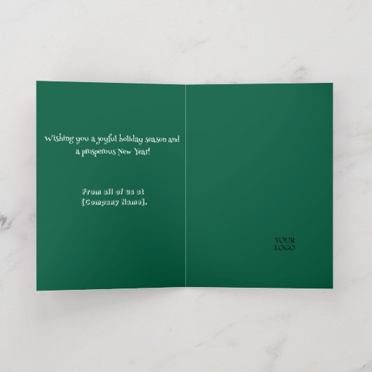 Golden Folie kerstbomen Eenvoudig Elegant Folie Wenskaart (Binnenlaag)