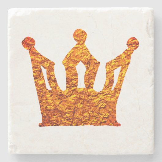 Golden Folie kroonmarmeren coater Stenen Onderzetter (Voorkant)