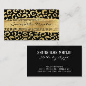 Golden Folie Leopard Gold Bruske Visitekaartje (Voorkant / Achterkant)