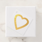 Golden folie Liefde Hart Bedankjes Labels (Met doos)