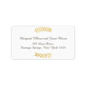 Golden Folie look Leaves Address Label (Voorkant)