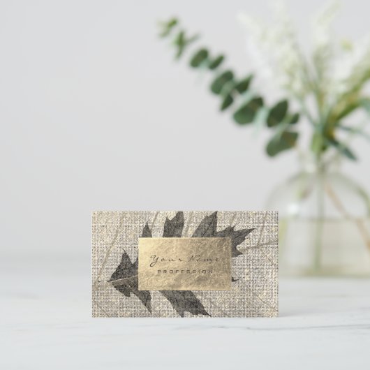 Golden Folie Urban Organic Botanical Black Maple Visitekaartje (Staand voorkant)