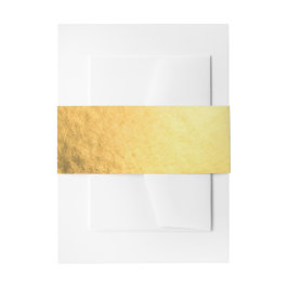 Golden Folie Wedding Belly Band Uitnodigingen Wikkel