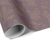 Golden Folie Winter Berries Cadeaupapier (Rol Hoek)