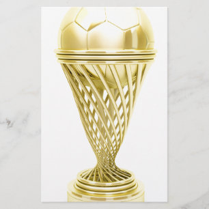 Golden football trofee