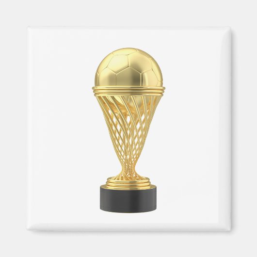 Golden football trofee magneet (Voorkant)