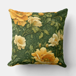 Golden Foral Tapestry Kussen