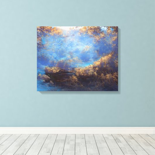 Golden Forest Canvas Afdruk (Insitu (Houten vloer))