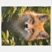 Golden forest guardian majestic red fox fleece thr deken (Voorkant (Horizontaal))