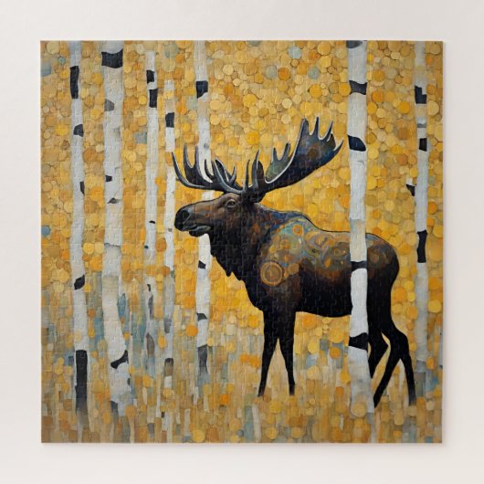 Golden Forest Moose Puzzel (Verticaal)