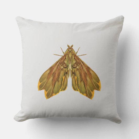 Golden Forest Moth – Surreal Nature Form Kussen (Voorkant)