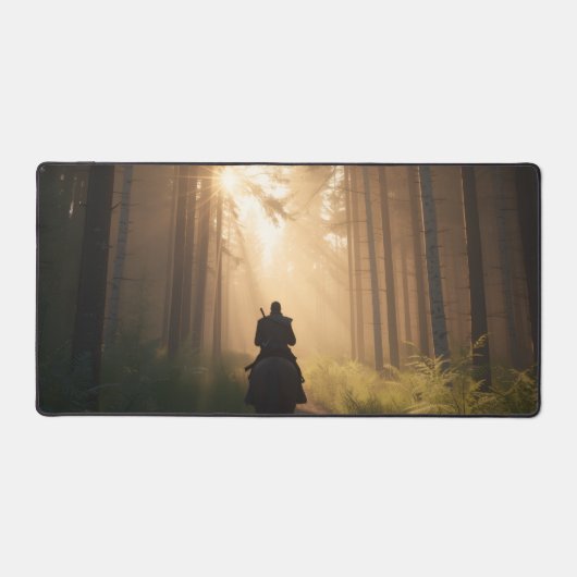 Golden Forest Rider Desk Mat (Voorkant)