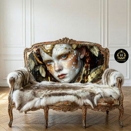 Golden Forest Shaman Mythic Tribal Decoupage Tissuepapier