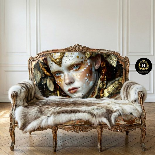 Golden Forest Shaman Mythic Tribal Decoupage Tissuepapier