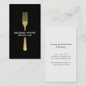 GOLDEN FORK Chef, Catering, Restaurant Visitekaartje (Voorkant / Achterkant)