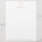 GOLDEN FORK SPOON KNIFE SKETCH LOGO voor catering Custom Briefhoofd (Voorkant)