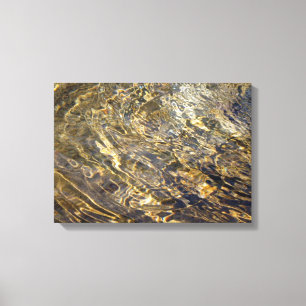 Golden Fountain Water 2 Canvas Afdruk