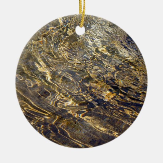 Golden Fountain Water 2 Keramisch Ornament (Voorkant)