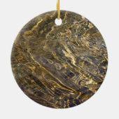 Golden Fountain Water 2 Keramisch Ornament (Achterkant)