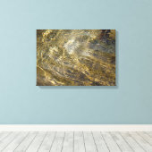 Golden Fountain Water Canvas Afdruk (Insitu (Houten vloer))
