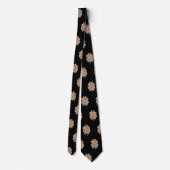 Golden Four Leaf Clover Good Luck Black en Gold Stropdas (Achterkant)