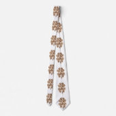Golden Four Leaf Clover Stylish Gold en White Stropdas (Achterkant)