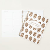 Golden Four Leaf Clovers Pattern Gold en White Planner (Display)