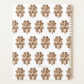 Golden Four Leaf Clovers Pattern Gold en White Planner (Achterkant)