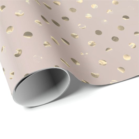 Golden Foxier Confetti Stippen Metallic Parly Blus Cadeaupapier (Rol Hoek)